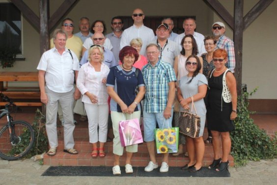 Członkowie Bractwa Kurkowego na niedzielnym obiedzie